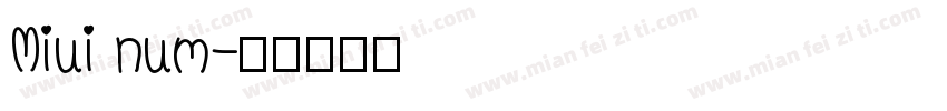 Miui num字体转换